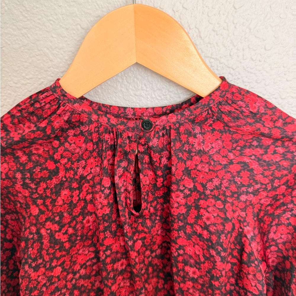 Gap Girls red floral Blouse size: 6-7 Years - Picture 5 of 5